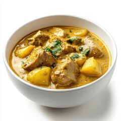 A vibrant, hot, and healthy traditional meat and vegetable curry and stew meal