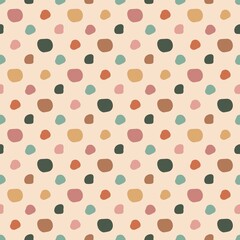 Cute dots boho chic creative pattern background