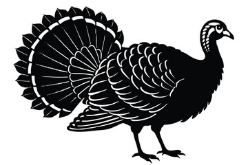  turkey silhouette vector illustration. 
