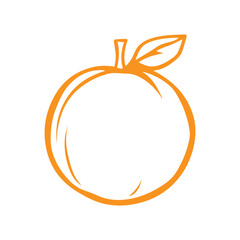 Fresh Orange Fruit Logo Image