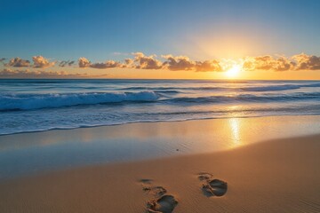 Open meadow in mountain valley with rocky hills in background