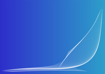 Fototapeta premium abstract blue background with a creative bird of ligt
