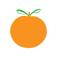 Fresh Orange Fruit Logo Image