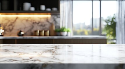 Marble countertop kitchen interior design ideas modern home decor and luxury real estate staging concept