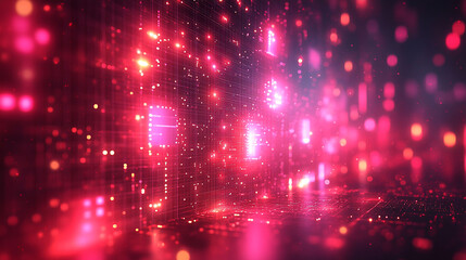 Abstract glowing circuit board digital technology background.