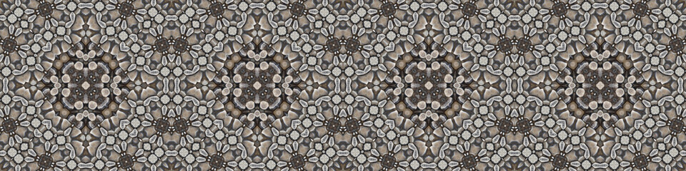 Seamless abstract ribbon pattern. Art ribbon. Symmetrical texture pattern