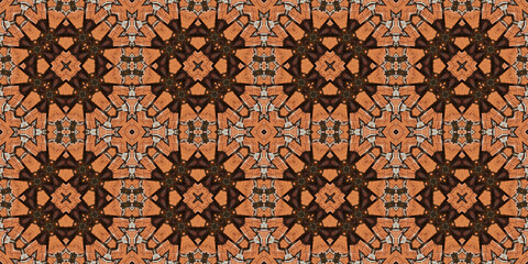 Seamless abstract pattern banner. Art texture. Symmetrical kaleidoscope