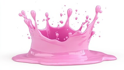 Pink liquid splash crown