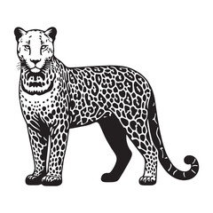 Artistic leopard silhouette vector suitable for versatile branding and logo needs – leopard silhouette – leopard vector – leopard illustration – silhouette of leopard

