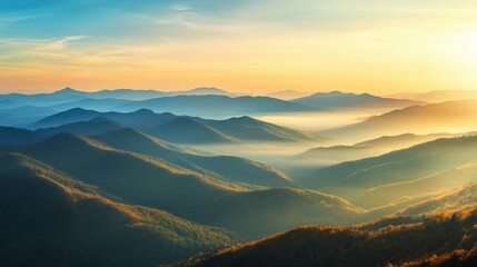 Obraz premium sunset in the mountains