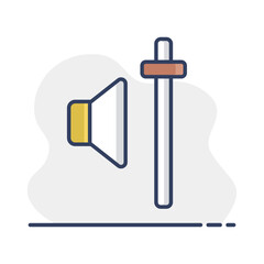 Audio volume slider control vector icon