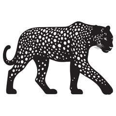 Unique leopard silhouette vector perfect for high-impact logo creation and branding – leopard silhouette – leopard vector – leopard illustration – silhouette of leopard

