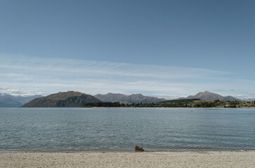 Lakefront View at Wanaka Beach, New Zealand