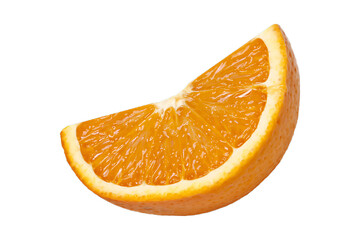 Fresh Orange Slice Isolated on Transparent Background