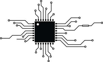 Abstract Circuit Board Vector Illustration