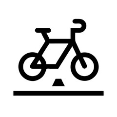 Fototapeta premium Isolated bicycle icon on a flat surface 