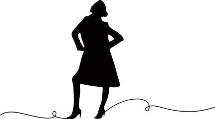 silhouette of a woman