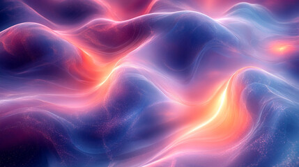 Obraz premium Abstract wavy swirling vibrant colorful energy field.