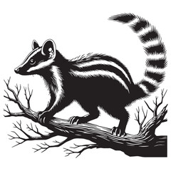 Elegant numbat silhouette vector with defined lines for creative branding and logo design – numbat silhouette – numbat vector – numbat illustration – silhouette of numbat

