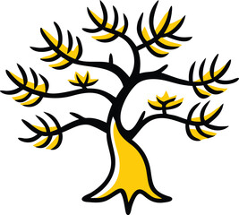 Evergreen and Tropical Trees Collection douglas fir tree, yew tree, juniper, larch, hemlock, banana, papaya, mango, cypress, coconut-palm