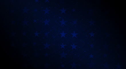 Stars repeating pattern with diagonal lines, abstract dark blue gradient background for patriotic themes, celebrations, and digital design