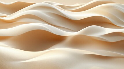 Obraz premium Abstract, flowing, beige, fabric, texture, in, desert, waves, background; design element