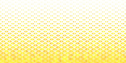 Vector Halftone triangles abstract background. Yellow geometric pattern. Hipster fashion design print. Geometric shape design on a white background. Healthcare, science and medicine background.