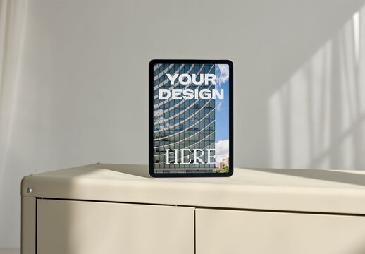 Vertical Tablet Design Mockup