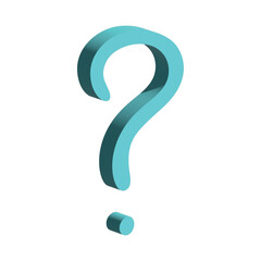 3d question mark clipart Single element for design