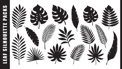 Fototapeta premium Elegant Leaf Silhouettes Pack