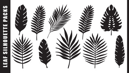 Naklejka premium set of black silhouettes of wheat