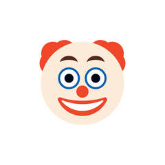 clown face emoji vector circus illustration fool goofy funny