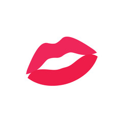 kiss mark lips cute love lipstick vector emoji illustration