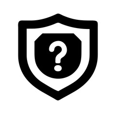 Shield with Question Mark Icon - Security and Inquiry Symbol