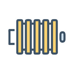Colorful Radiator Icon - Modern Heating System Illustration