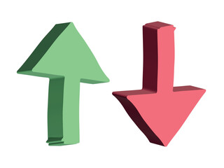 3d arrow symbol. Business clipart. Single element for design