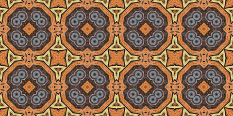 Seamless abstract pattern banner. Art texture. Symmetrical kaleidoscope