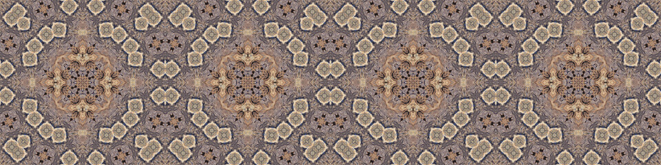 Seamless abstract ribbon pattern. Art ribbon. Symmetrical texture pattern