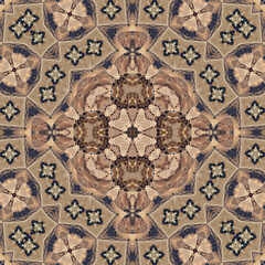 Seamless abstract pattern. Symmetrical texture. Square pattern art