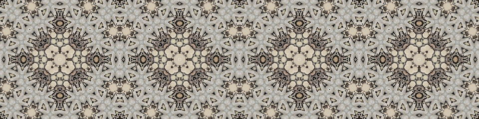 Seamless abstract ribbon pattern. Art ribbon. Symmetrical texture pattern