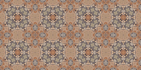 Seamless abstract pattern banner. Art texture. Symmetrical kaleidoscope