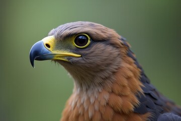 Eagle in natural habitat with striking gaze