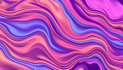 Sunset Waves Blending Magenta and Indigo Dreams Digital Illustration