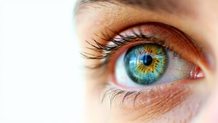Fototapeta premium Ultra-Detailed Close-Up of Vibrant Human Eye, AI Generated
