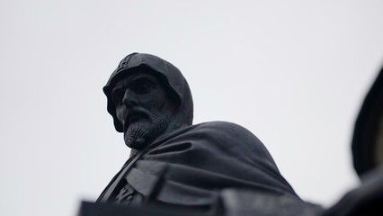 Imposing statue of stephen the great in chiinau, moldova. Action