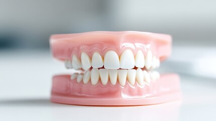 Obraz premium Dental model of a complete set of teeth