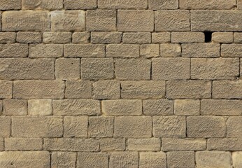 Close-up view of textured stone wall showcasing unique patterns and colors in natural light