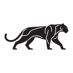 Refined panther silhouette vector with sleek lines for professional branding and design – panther silhouette – panther vector – panther illustration – silhouette of panther

