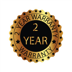 Gold Black  Year Warranty Badge  Premium Long Term Guarantee Seal