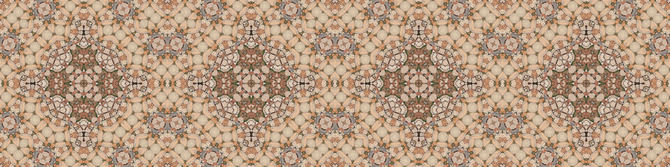 Seamless abstract ribbon pattern. Art ribbon. Symmetrical texture pattern